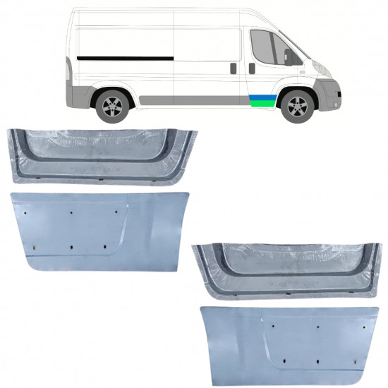 Lamiera di riparazione interno ed esterno porta anteriore per Peugeot Boxer 2006-2025 / Set 14329