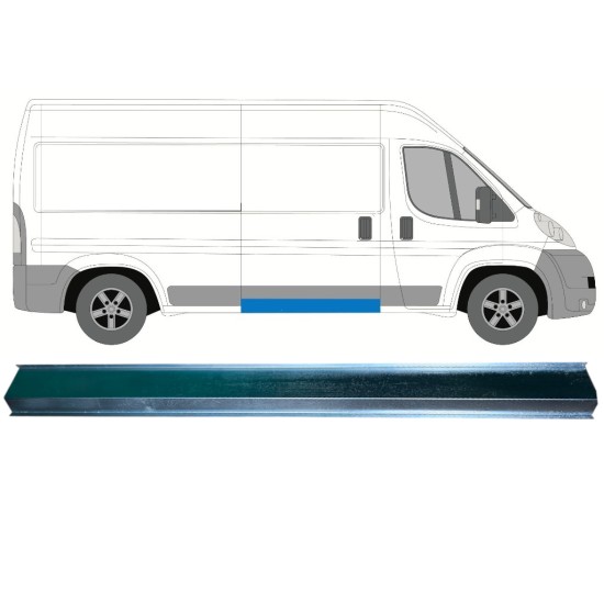 Pannello di riparazione sottoporta interno centrale per Citroen Jumper 2006-2026 / Sinistra = Destra (simmetrico) 16139