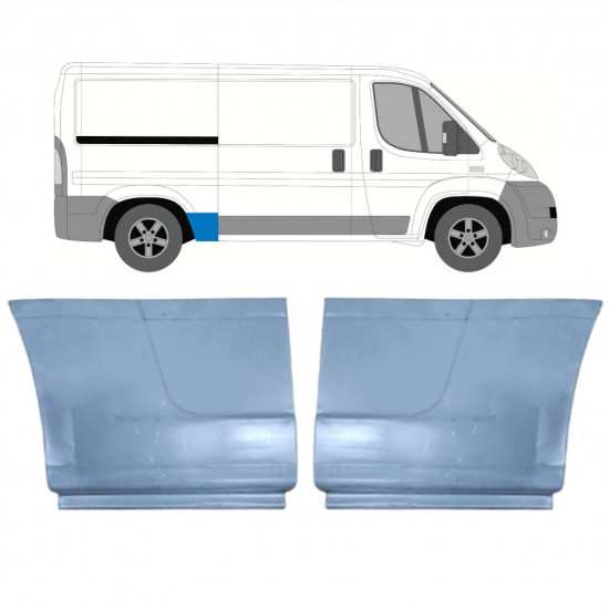 Pannello di riparazione parafango posteriore per Fiat Ducato 2006-2026 / Sinistra+Destra / Set 10662