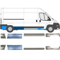 Pannello di riparazione sottoporta lamiera per Citroen Jumper 2006-2026 / Sinistra+Destra / Set 14161