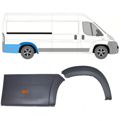Modanatura laterale parafango posteriore con lampada per Citroen Jumper 2006-2018 / Destra / Set 10245