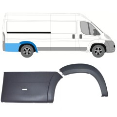 Set di modanature arco ruota posteriore per Citroen Jumper 2006-2018 / Destra / 14435