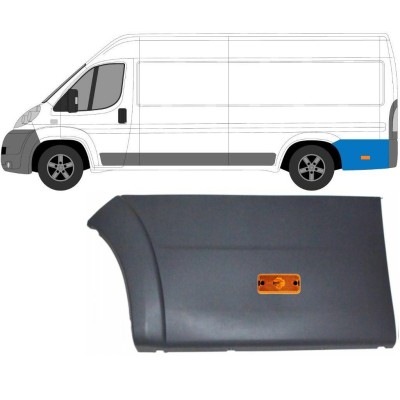 Modanatura laterale posteriore con lampada per Citroen Jumper 2006-2018 / Sinistra / Set 14144