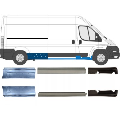 Pannello di riparazione sottoporta lamiera per Fiat Ducato 2006-2026 / Sinistra+Destra / Set 9701