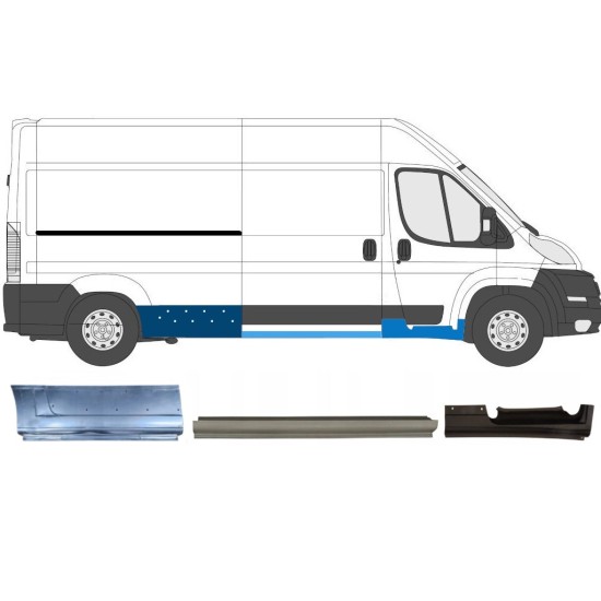 Set di pannelli di riparazione per Fiat Ducato 2006-2026 / Destra / 16177