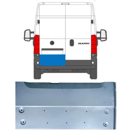 Pannello di riparazione porta posteriore per Citroen Jumper 2006-2025 / Sinistra 15474
