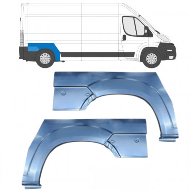 Pannello di riparazione parafango posteriore per Fiat Ducato 2006-2025 / Sinistra+Destra / Set 9648