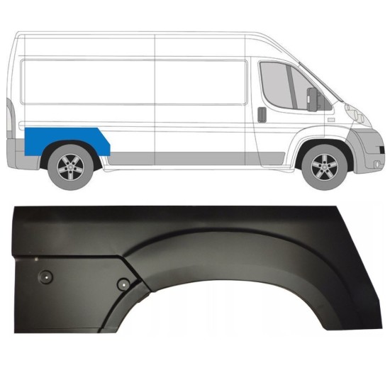 Pannello di riparazione parafango posteriore per Citroen Jumper 2006-2025 / Destra 13380
