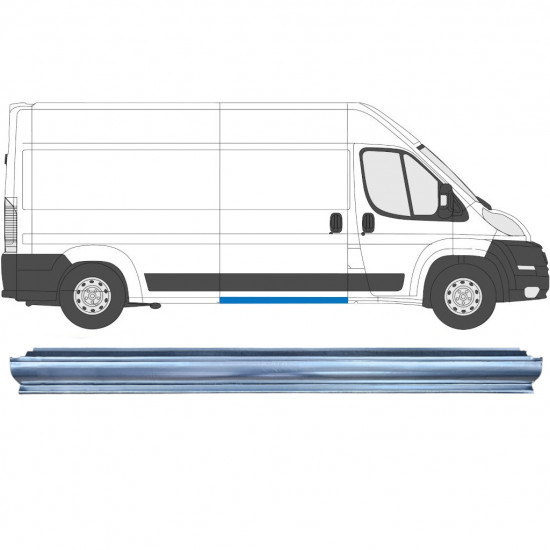 Pannello di riparazione sottoporta porta scorrevole per Fiat Ducato 2006-2025 / Sinistra = Destra (simmetrico) 5947