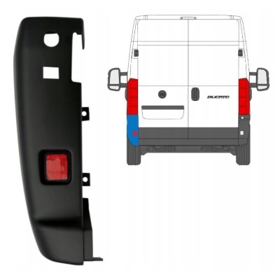 Angolo paraurti posteriore 180 gradi per Fiat Ducato 2018-2026 / Sinistra 16025