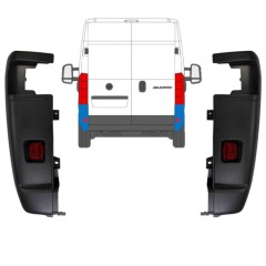 Angolo paraurti posteriore 270 gradi per Citroen Jumper 2018- / Sinistra+Destra / Set 13226