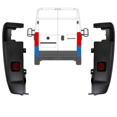 Angolo paraurti posteriore 270 gradi per Fiat Ducato 2018- / Sinistra+Destra / Set 9836