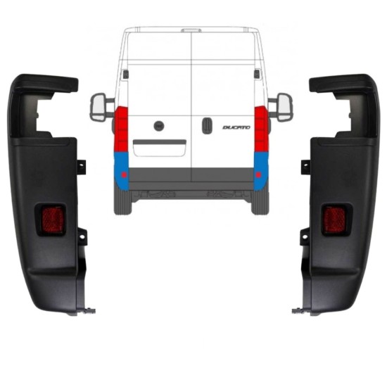 Angolo paraurti posteriore 270 gradi per Fiat Ducato 2018- / Sinistra+Destra / Set 9836
