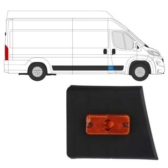 Pannello di modanatura Dietro Porta Anteriore con lampada per Citroen Jumper 2018- / Destra 13102