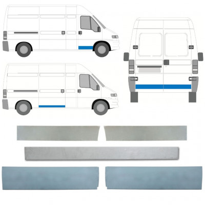Lamierato riparazione porta per Citroen Jumper 1994-2006 / Sinistra+Destra / Set 14356