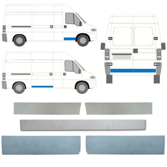 Lamierato riparazione porta per Citroen Jumper 1994-2006 / Sinistra+Destra / Set 14356