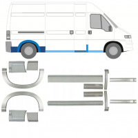 Pannello di riparazione sottoporta e parafango posteriore per Peugeot Boxer 1994-2006 / Set 14233