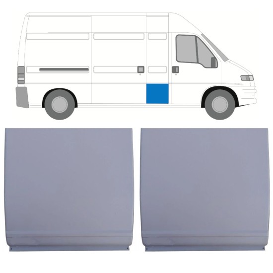 Set di pannelli di riparazione per Citroen Jumper 1994-2006 / Sinistra = Destra (simmetrico) / 14119
