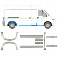 Pannello di riparazione sottoporta e parafango posteriore per Peugeot Boxer 1994-2006 / Set 14227
