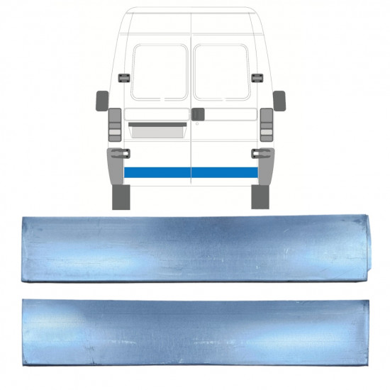 Pannello di riparazione porta posteriore bassa per Fiat Ducato 1994-2006 / Sinistra+Destra / Set 9748