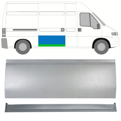 Pannello di riparazione esterno inferiore porta scorrevole per Citroen Jumper 1994-2006 / Destra 16163