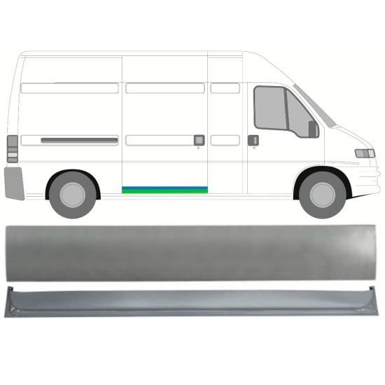 Pannello di riparazione esterno inferiore porta scorrevole per Fiat Ducato 1994-2006 / Destra / Set 16161