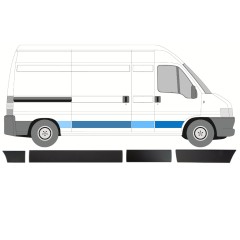 Set di modanature laterali per Peugeot Boxer 2002-2006 / Destra / 14390