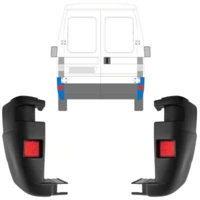 Angolo paraurti posteriore per Peugeot Boxer 2002-2006 / Sinistra+Destra / Set 13221