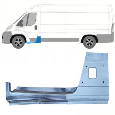 Pannello di riparazione del montante + Pannello Di Riparazione Sottoporta Lamiera per Fiat Ducato 2006-2025 / Sinistra / Set 8743