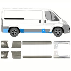 Pannello di riparazione sottoporta lamiera per Citroen Jumper 2006-2025 / Sinistra+Destra / Set 14159