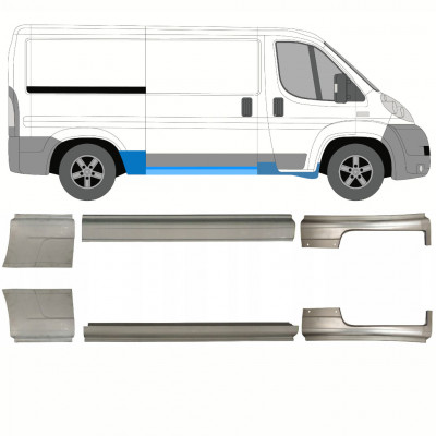 Pannello di riparazione sottoporta e parafango posteriore per Fiat Ducato 2006-2025 / Sinistra+Destra / Set 8861