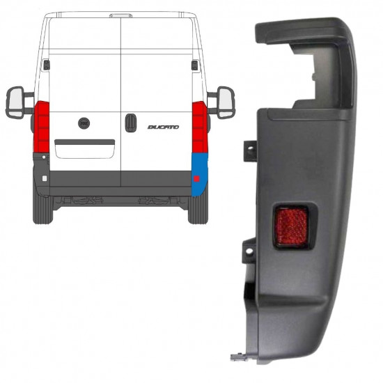 Angolo paraurti posteriore 270 gradi per Fiat Ducato 2006-2018 / Destra 7715