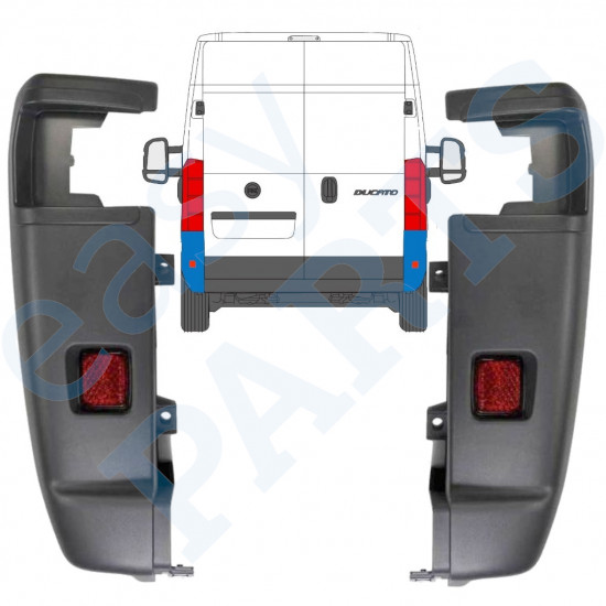 Angolo paraurti posteriore 270 gradi per Peugeot Boxer 2006-2018 / Sinistra+Destra / Set 14063