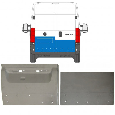 Pannello di riparazione porta posteriore per Fiat Ducato 2006-2025 / Sinistra+Destra / Set 11679