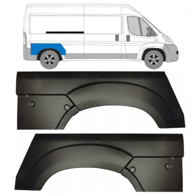 Pannello di riparazione parafango posteriore per Fiat Ducato 2006-2025 / Sinistra+Destra / Set 11727