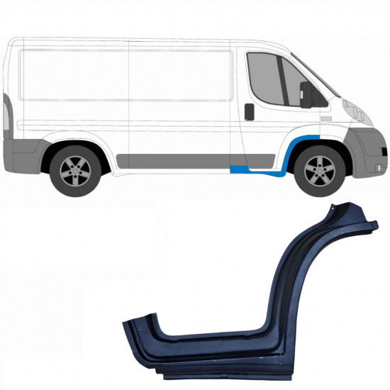 Pannello di riparazione davanzale della porta anteriore per Fiat Ducato 2006-2025 / Destra 5951