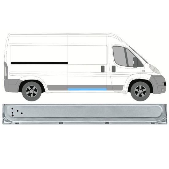 Pannello di riparazione porta scorrevole interno per Fiat Ducato 2006-2026 / Destra 17042