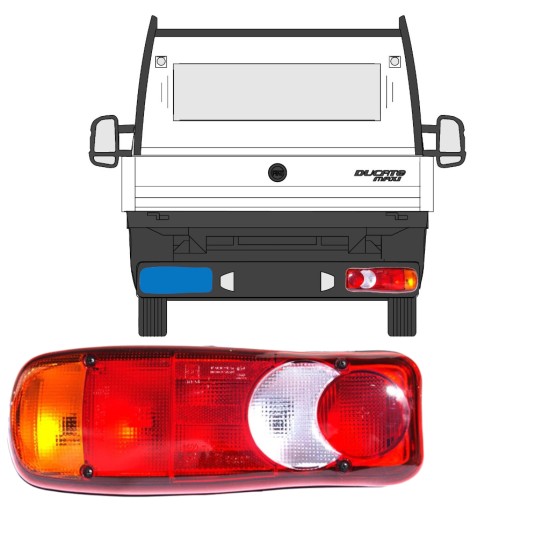 Fanale posteriore per Citroen Jumper 2014-2018 / Sinistra 15342