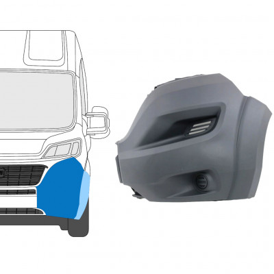 Modanatura angolo laterale paraurti per Peugeot Boxer 2014-2018 / Sinistra 13195