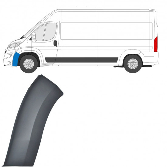 Modanatura laterale paraurti anteriore per Citroen Jumper 2014-2018 / Sinistra 13048