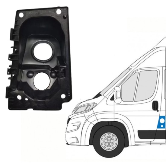 Alloggiamento sportellino carburante
