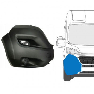 Angolo paraurti anteriore per Peugeot Boxer 2018- / Destra 13199