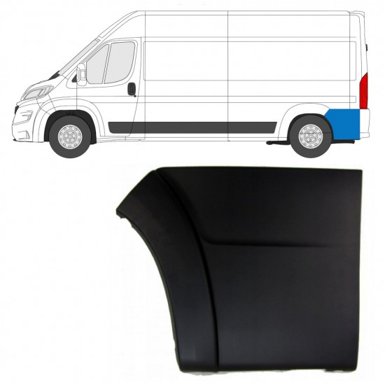 Modanatura laterale posteriore per Opel Movano 2021- / Sinistra 15775