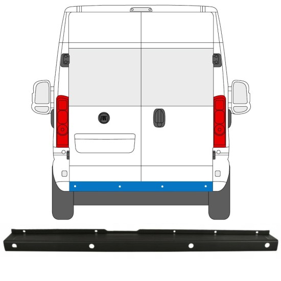 Paraurti posteriore con PDC per Opel Movano 2021- 15792