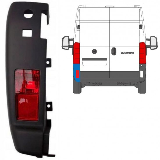Angolo paraurti posteriore con lampada per Fiat Ducato 2018- / Sinistra / Set 10110