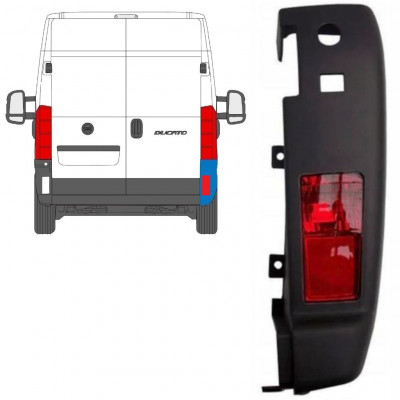 Angolo paraurti posteriore con lampada per Fiat Ducato 2018- / Destra / Set 10109