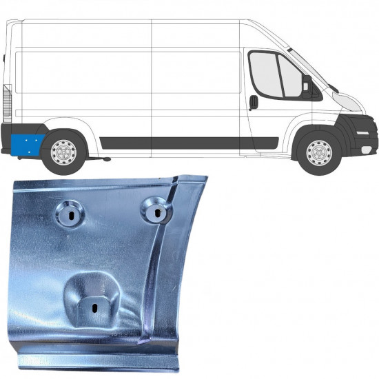 Pannello di riparazione sezione posteriore parafango posteriore per Fiat Ducato 2006-2026 / Destra 6992