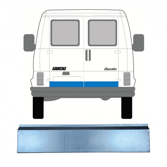 Pannello di riparazione porta posteriore esterno per Peugeot J5 1981-1994 / Sinistra = Destra (simmetrico) 13794