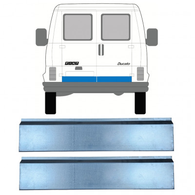 Pannello di riparazione porta posteriore per Fiat Ducato 1981-1994 / Sinistra = Destra (simmetrico) / Set 9858