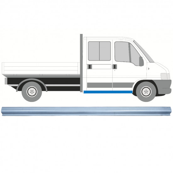 Pannello di riparazione sottoporta lamiera per Citroen Jumper 1994-2006 / Sinistra = Destra (simmetrico) 14304